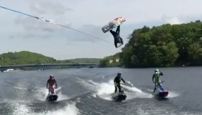 This Wakeboarder Jumps 3 PWC With Ease + Video - Personal Watercraft